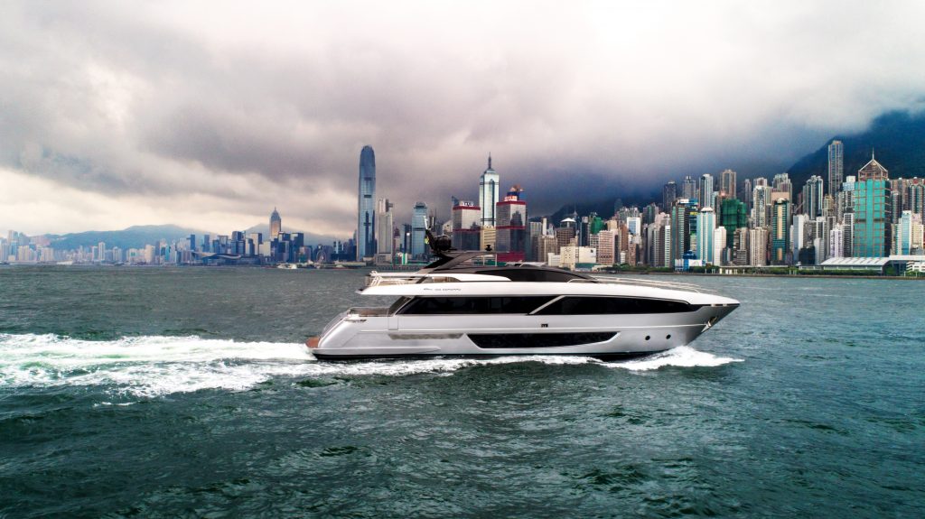 Riva 100’ Corsaro in Hong Kong for its world première