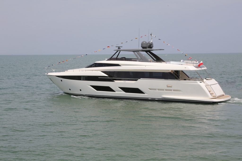 THE FIRST FERRETTI YACHTS 920 IS LAUNCHED